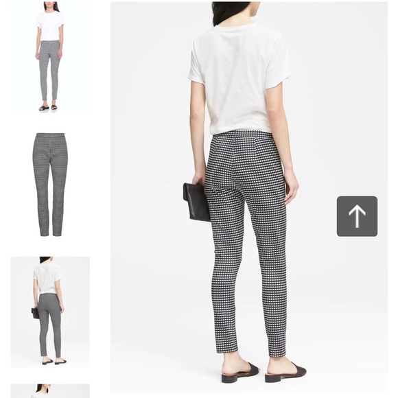 Banana Republic Devon pants in black and white gingham - Picture 4 of 4